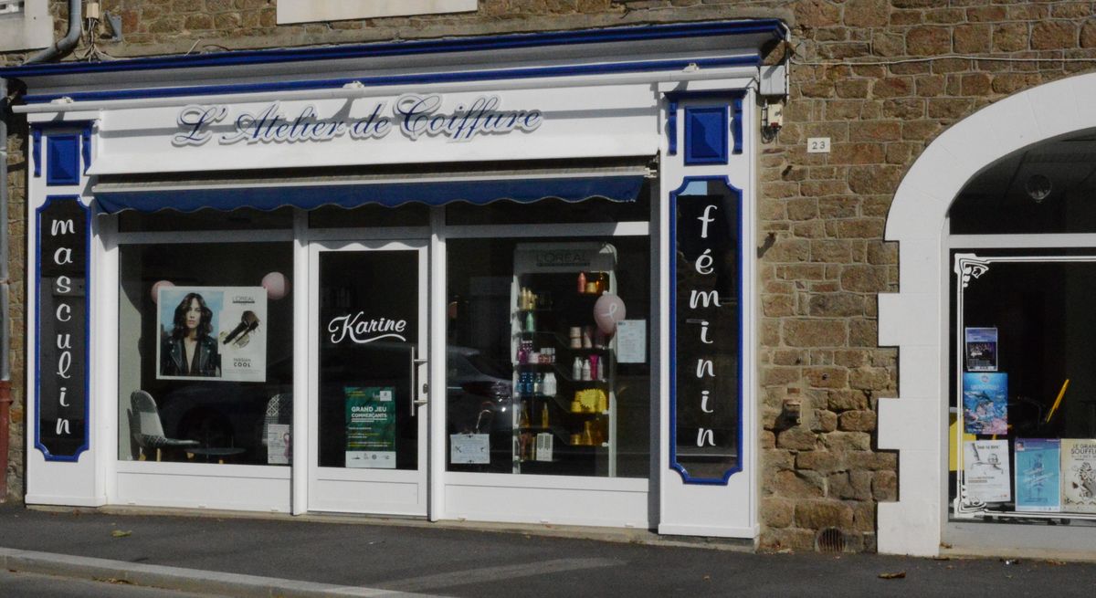 Devanture de L'ATELIER DE COIFFURE KARINE