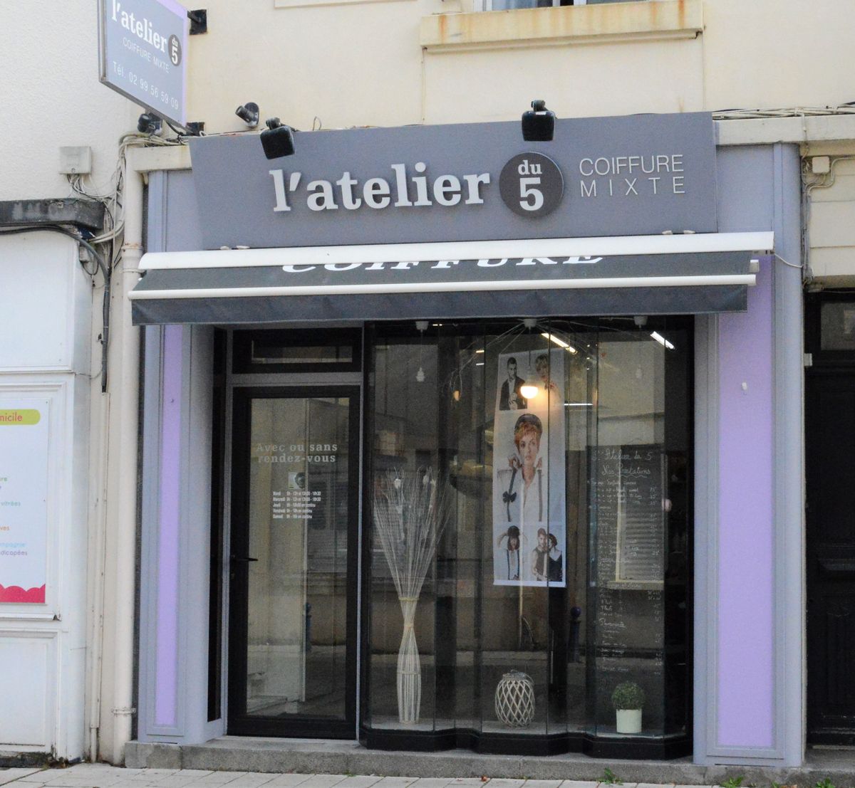 Devanture de L'ATELIER DU 5