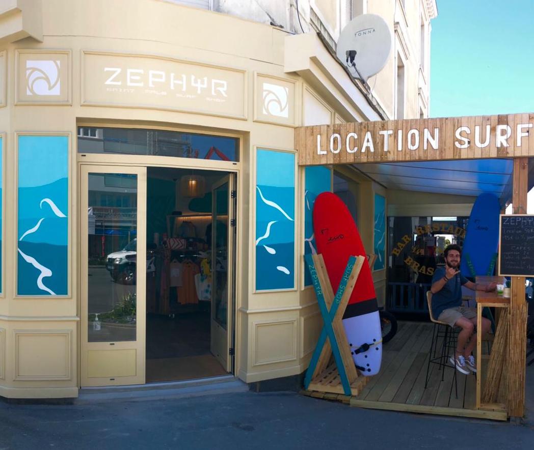 Devanture de ZÉPHYR Surf Shop