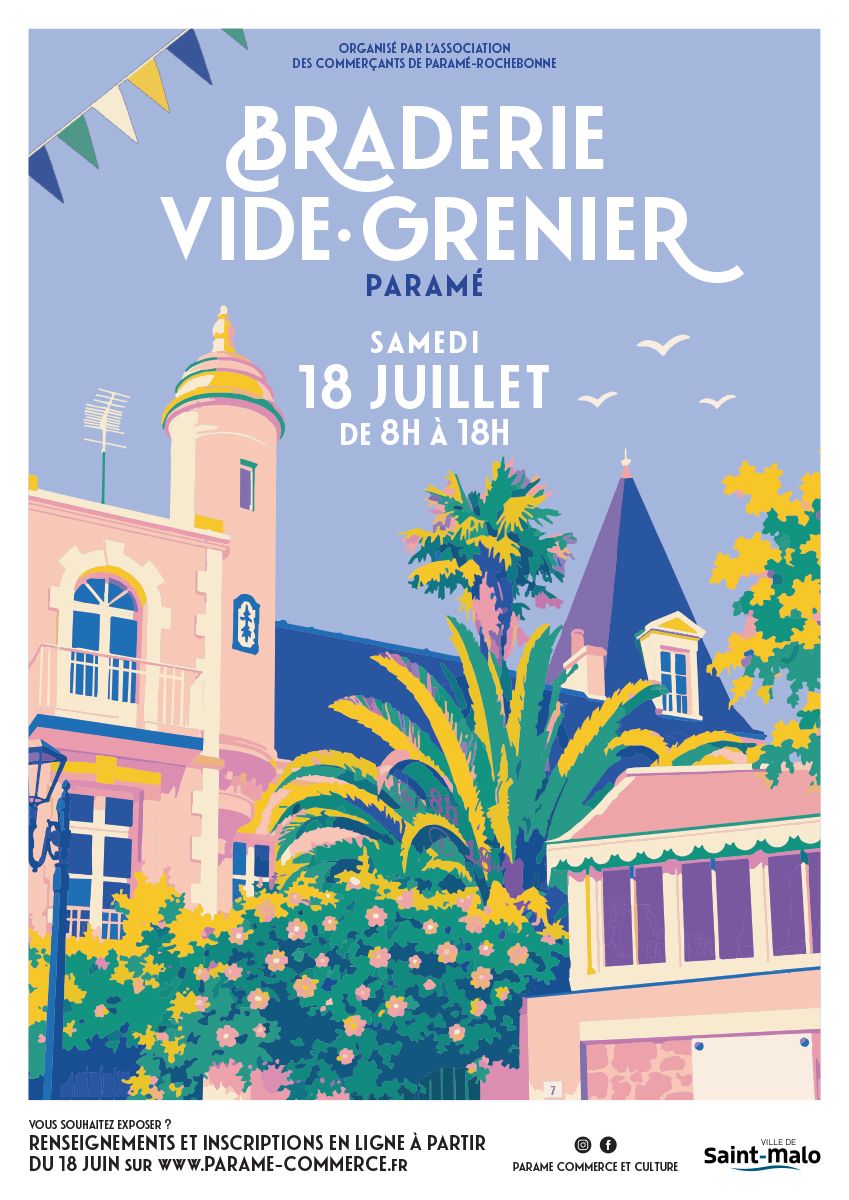 Braderie Vide-greniers de Paramé Saint-Malo le 18 juillet 2026 organisée par l
