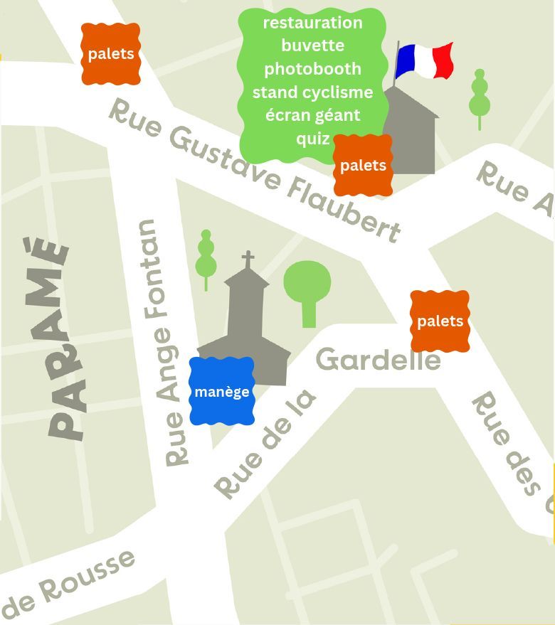 Plan des animations pour le Tour de France 11 juillet 2025 à Paramé – Rochebonne